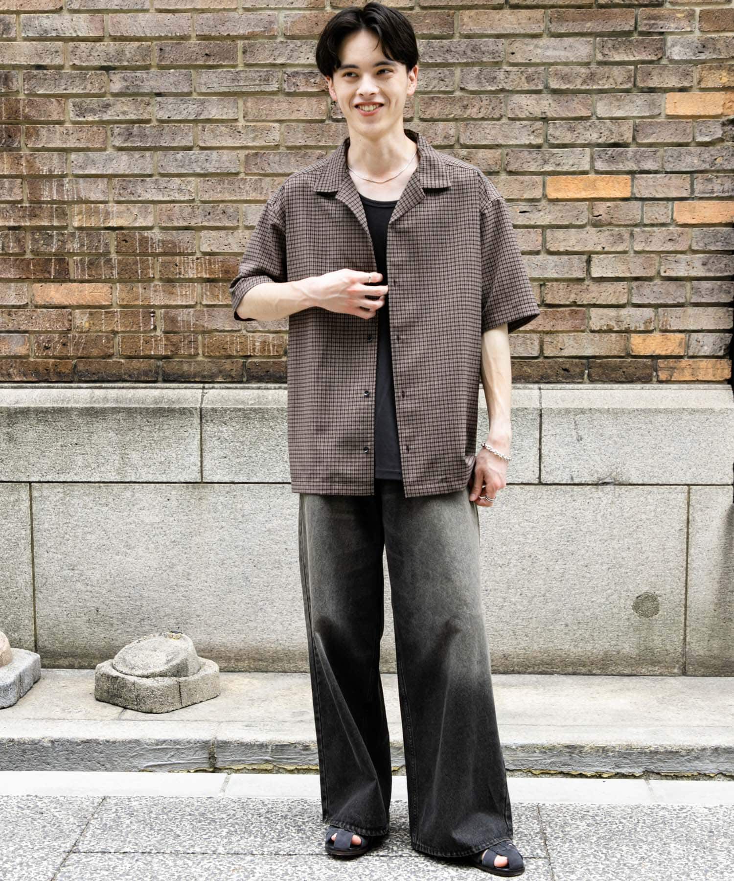 SENSE OF PLACE by URBAN RESEARCH「『ユニセックス』ヴィンテージライクデニムワイドパンツ」|デニム|