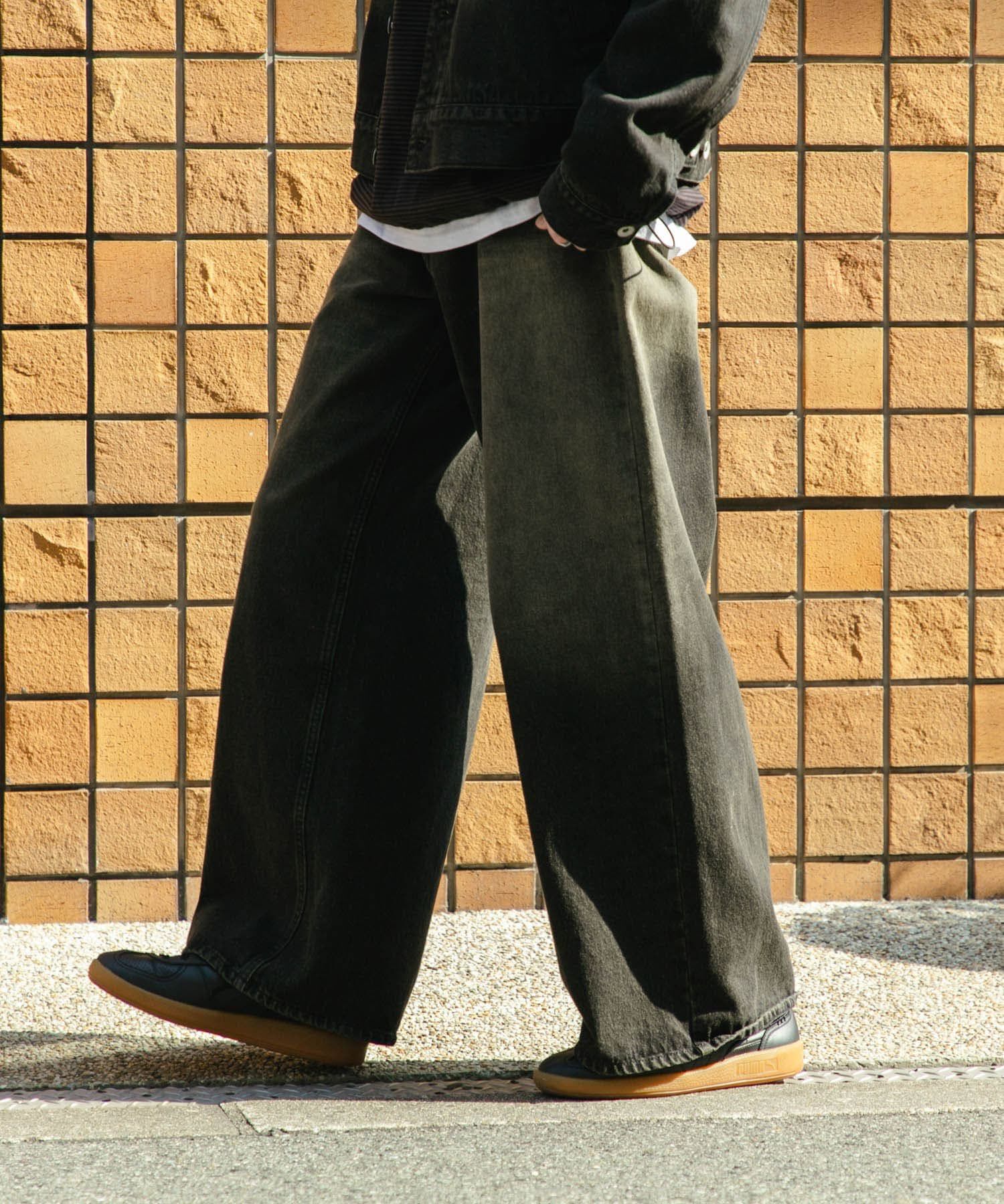 SENSE OF PLACE by URBAN RESEARCH「『ユニセックス』ヴィンテージライクデニムワイドパンツ」|デニム|