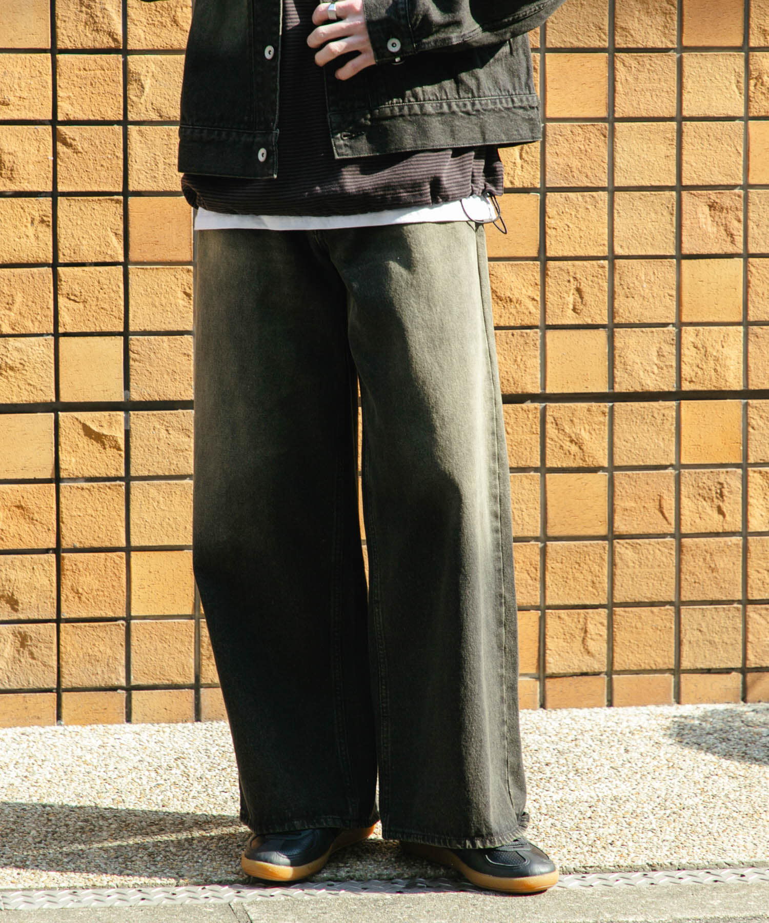 SENSE OF PLACE by URBAN RESEARCH「『ユニセックス』ヴィンテージライクデニムワイドパンツ」|デニム|