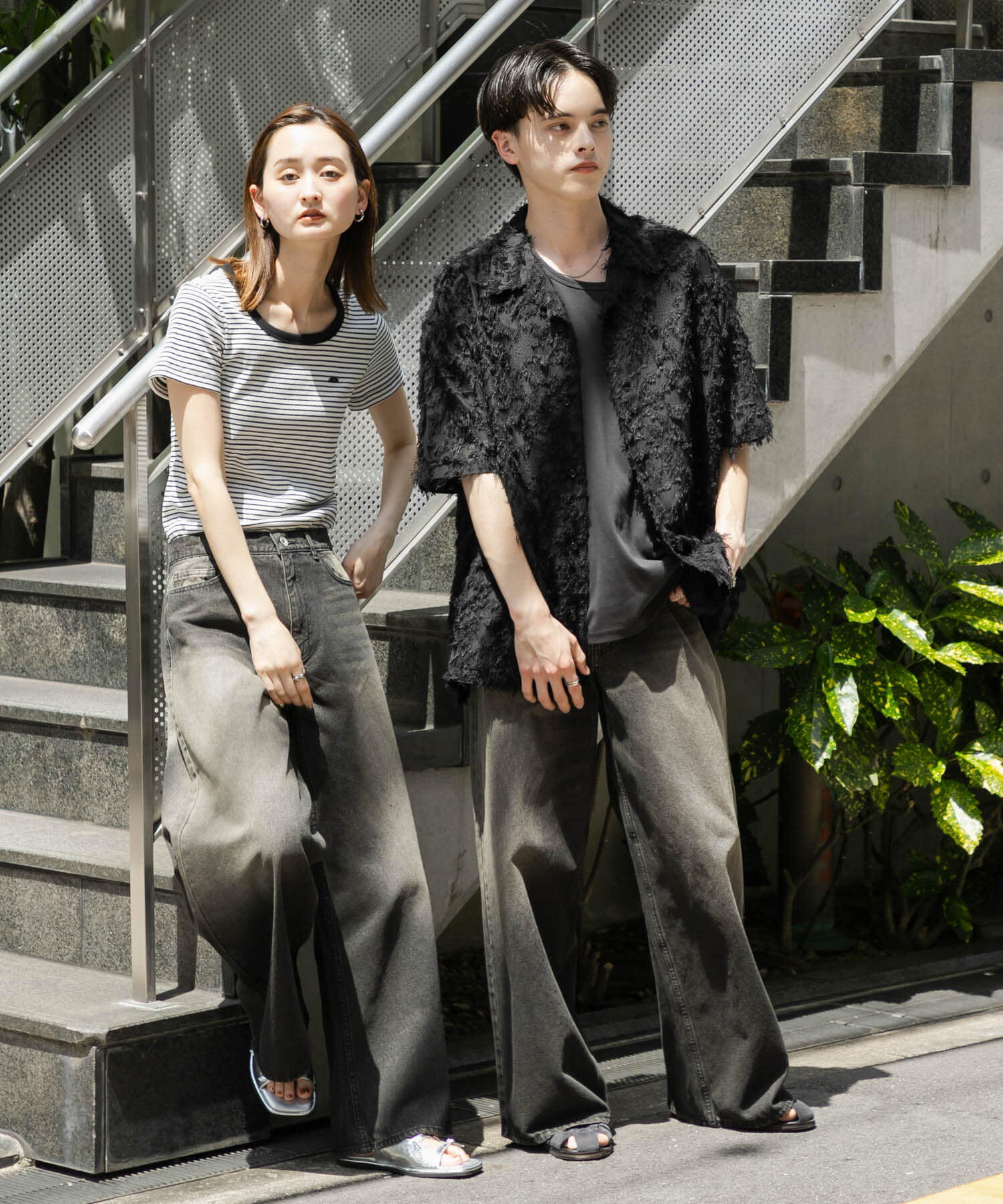 SENSE OF PLACE by URBAN RESEARCH「『ユニセックス』ヴィンテージライクデニムワイドパンツ」|デニム|