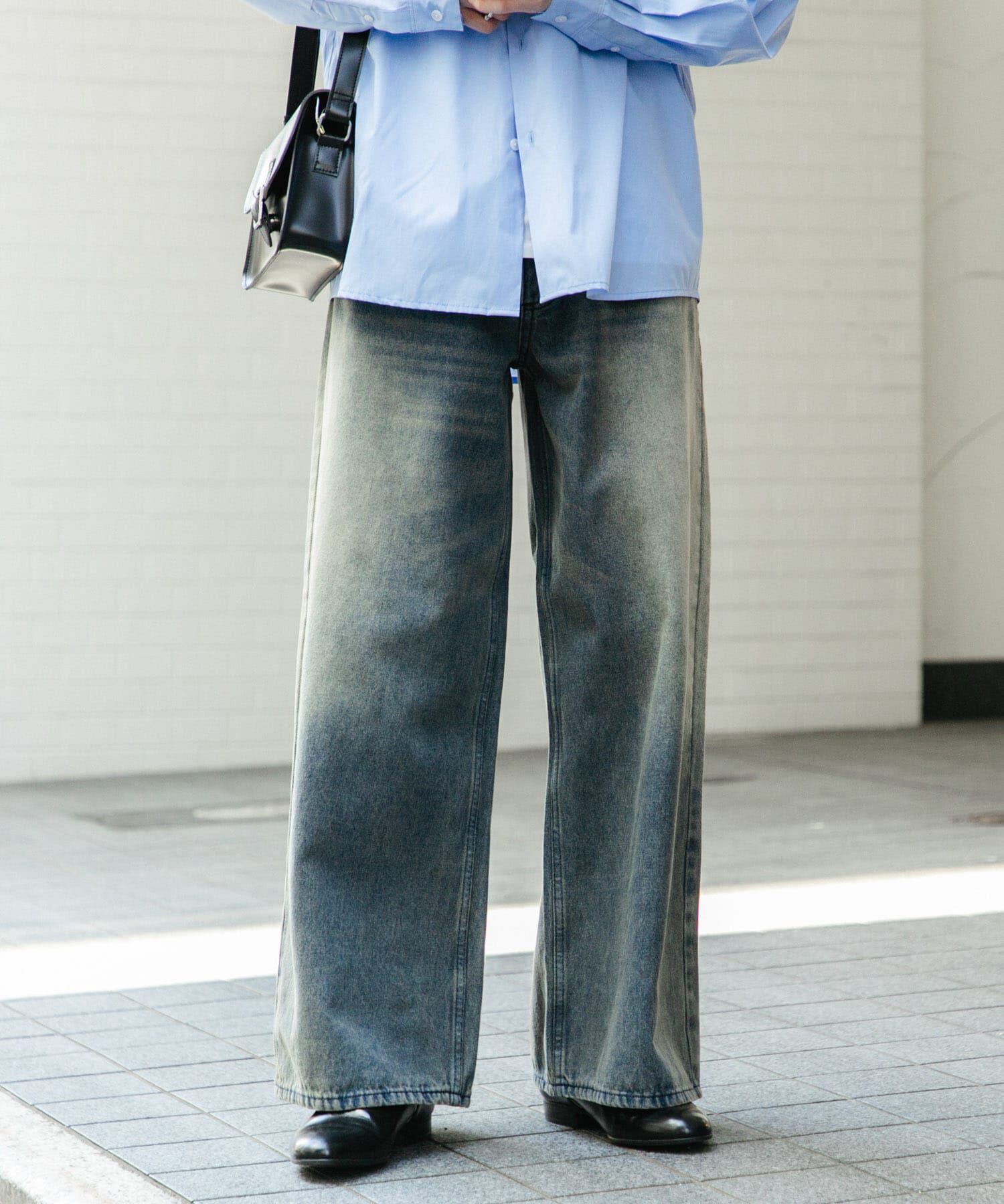 SENSE OF PLACE by URBAN RESEARCH「『ユニセックス』ヴィンテージライクデニムワイドパンツ」|デニム|