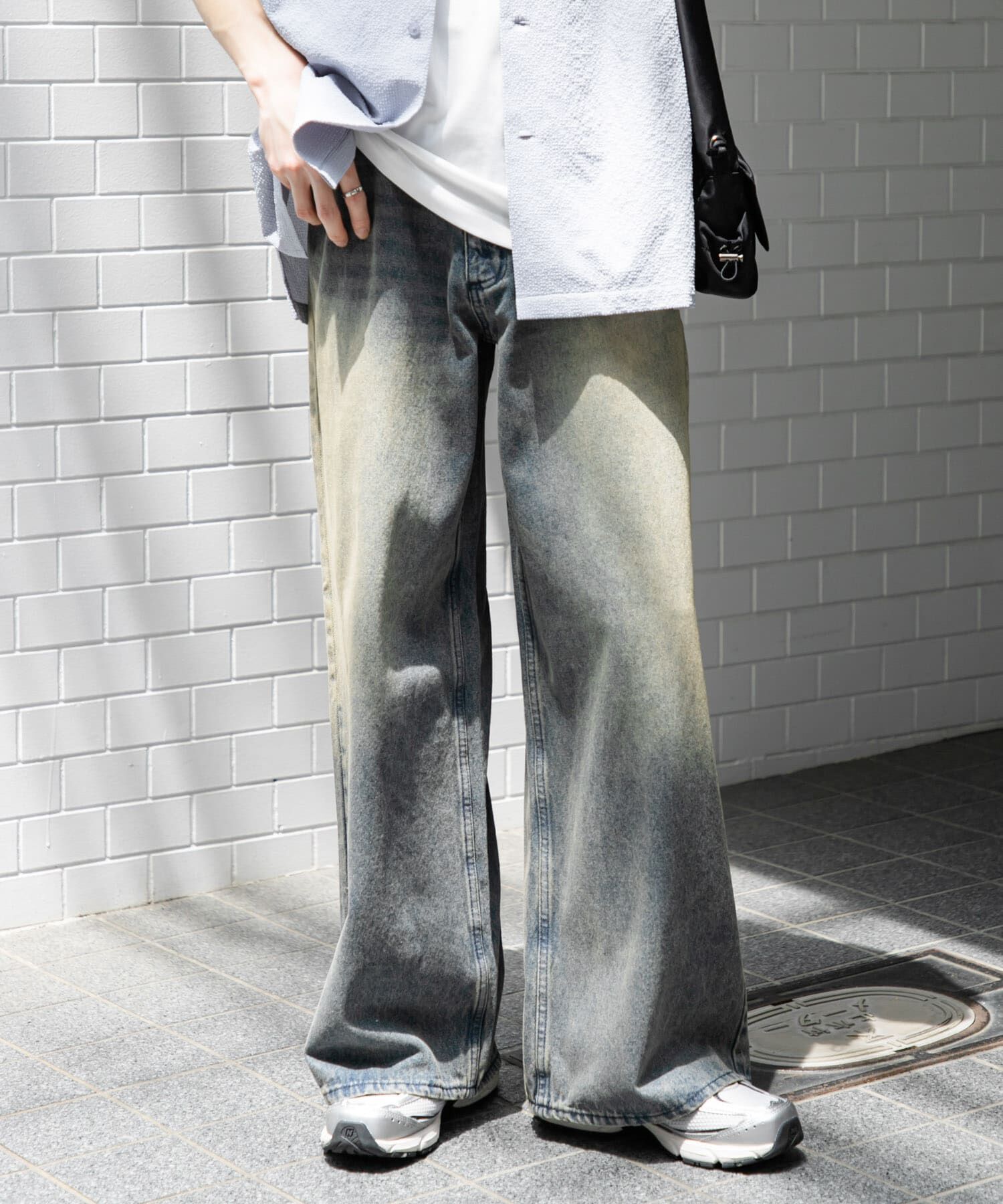 SENSE OF PLACE by URBAN RESEARCH「『ユニセックス』ヴィンテージライクデニムワイドパンツ」|デニム|