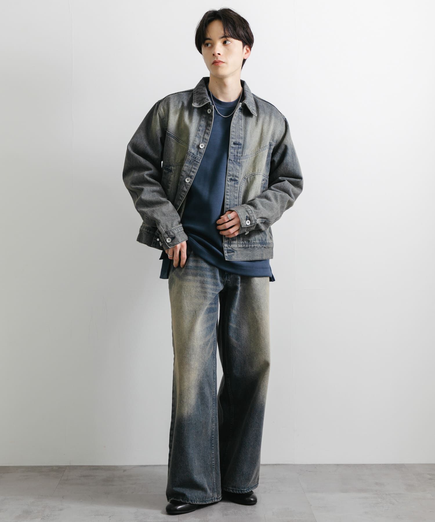 SENSE OF PLACE by URBAN RESEARCH「『ユニセックス』ヴィンテージライクデニムワイドパンツ」|デニム|