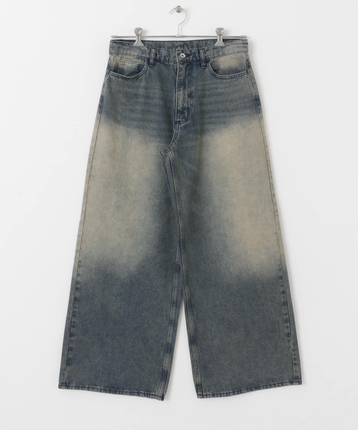 SENSE OF PLACE by URBAN RESEARCH「『ユニセックス』ヴィンテージライクデニムワイドパンツ」|デニム|