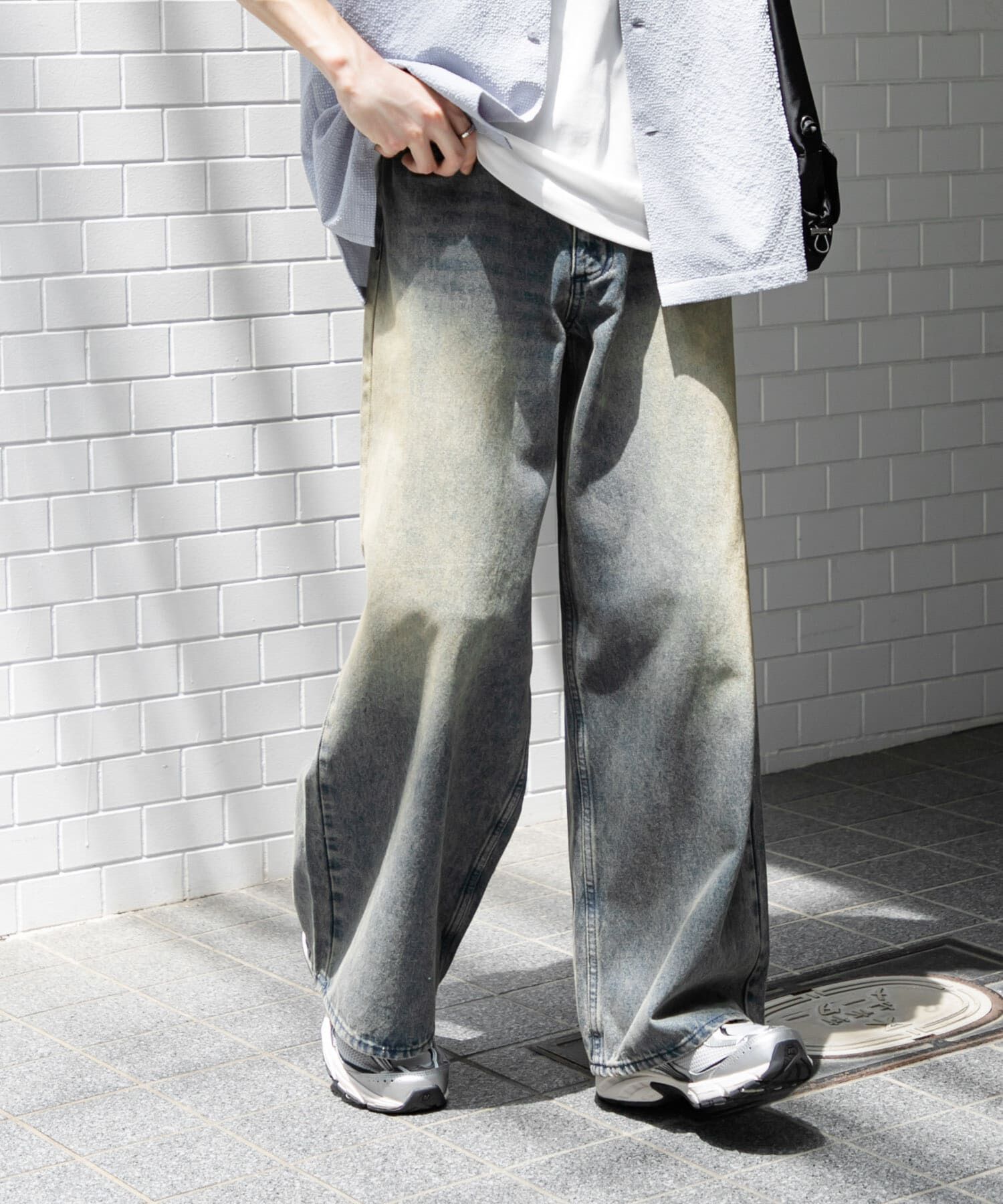 SENSE OF PLACE by URBAN RESEARCH「『ユニセックス』ヴィンテージライクデニムワイドパンツ」|デニム|