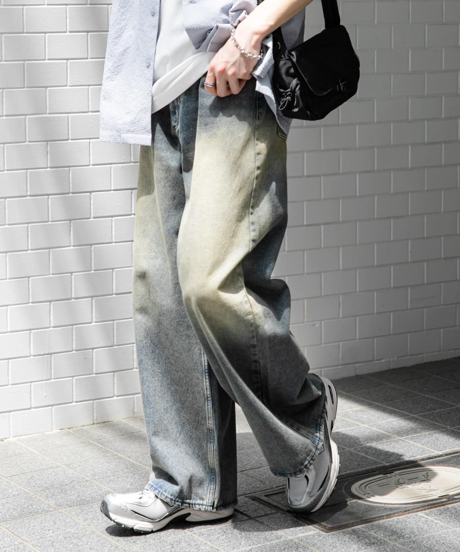 SENSE OF PLACE by URBAN RESEARCH「『ユニセックス』ヴィンテージライクデニムワイドパンツ」|デニム|