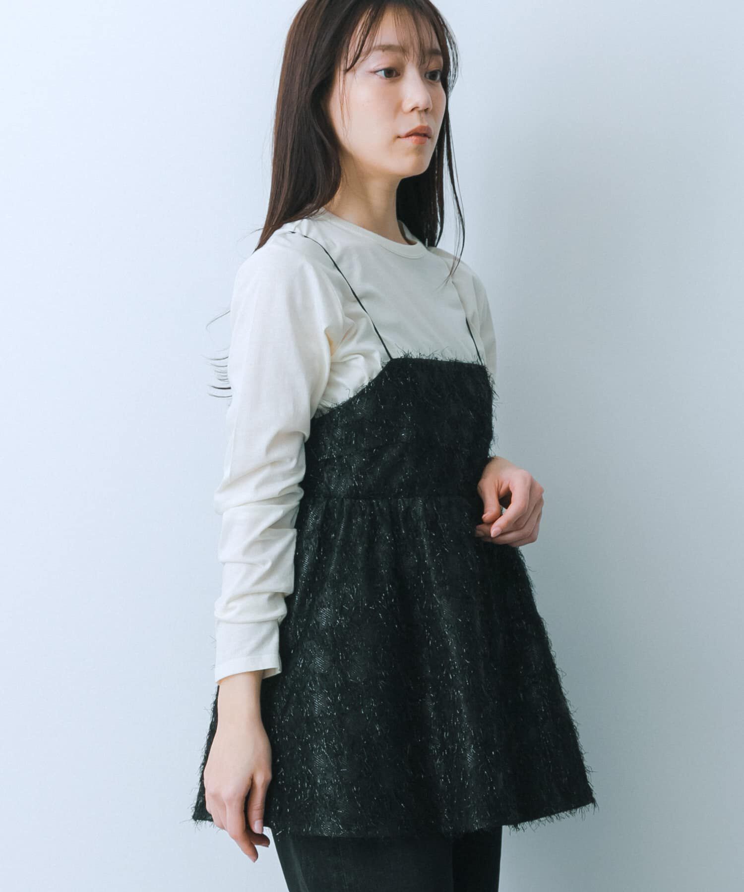 SENSE OF PLACE by URBAN RESEARCH「ジャガードフリンジキャミソールトップ」|キャミソール|