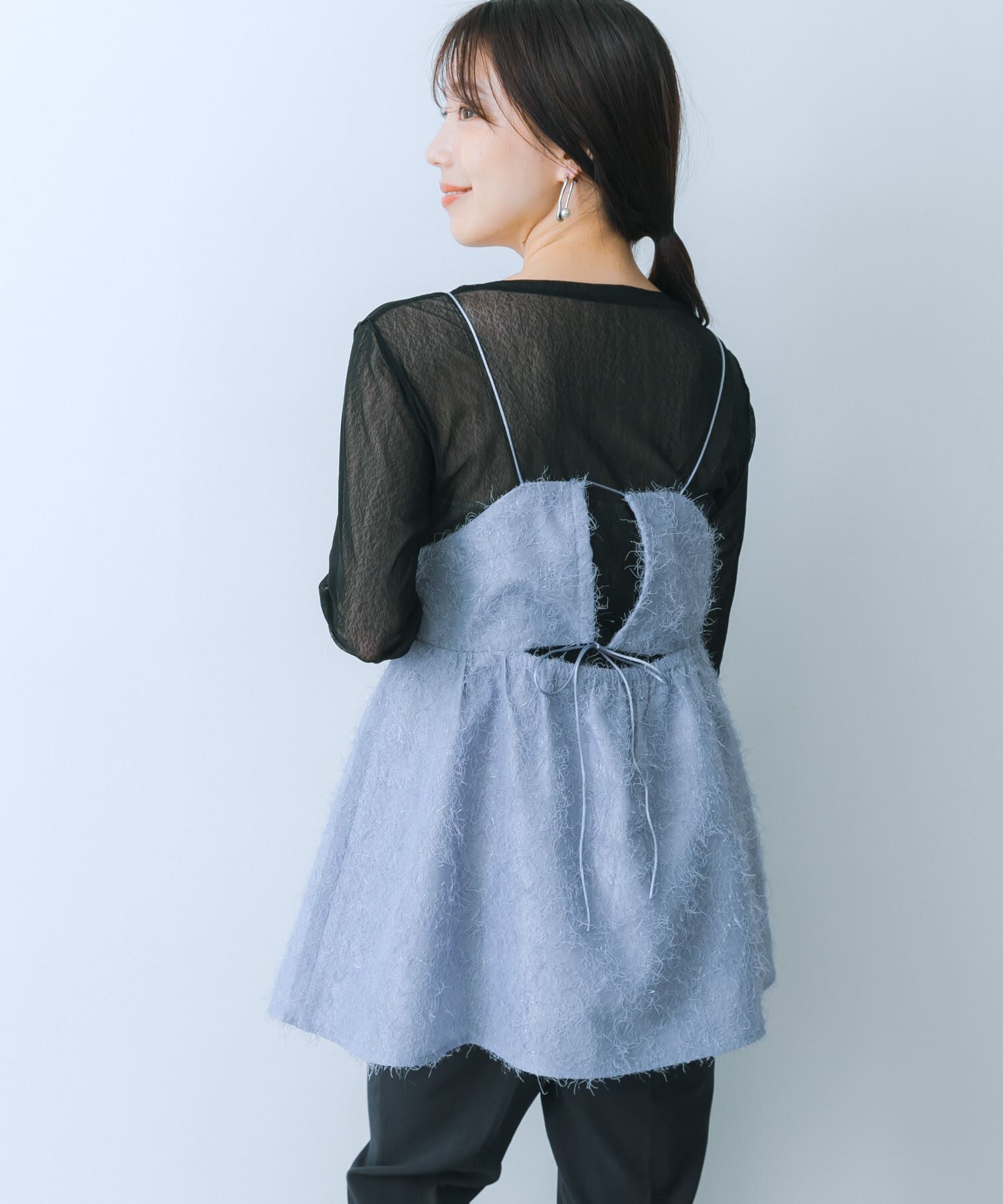 SENSE OF PLACE by URBAN RESEARCH「ジャガードフリンジキャミソールトップ」|キャミソール|