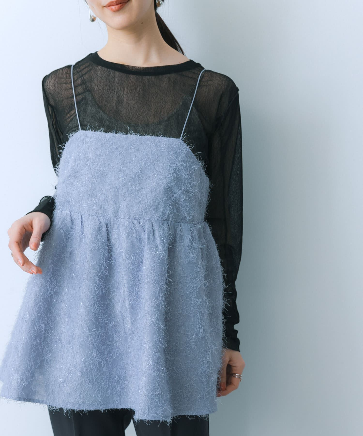 SENSE OF PLACE by URBAN RESEARCH「ジャガードフリンジキャミソールトップ」|キャミソール|