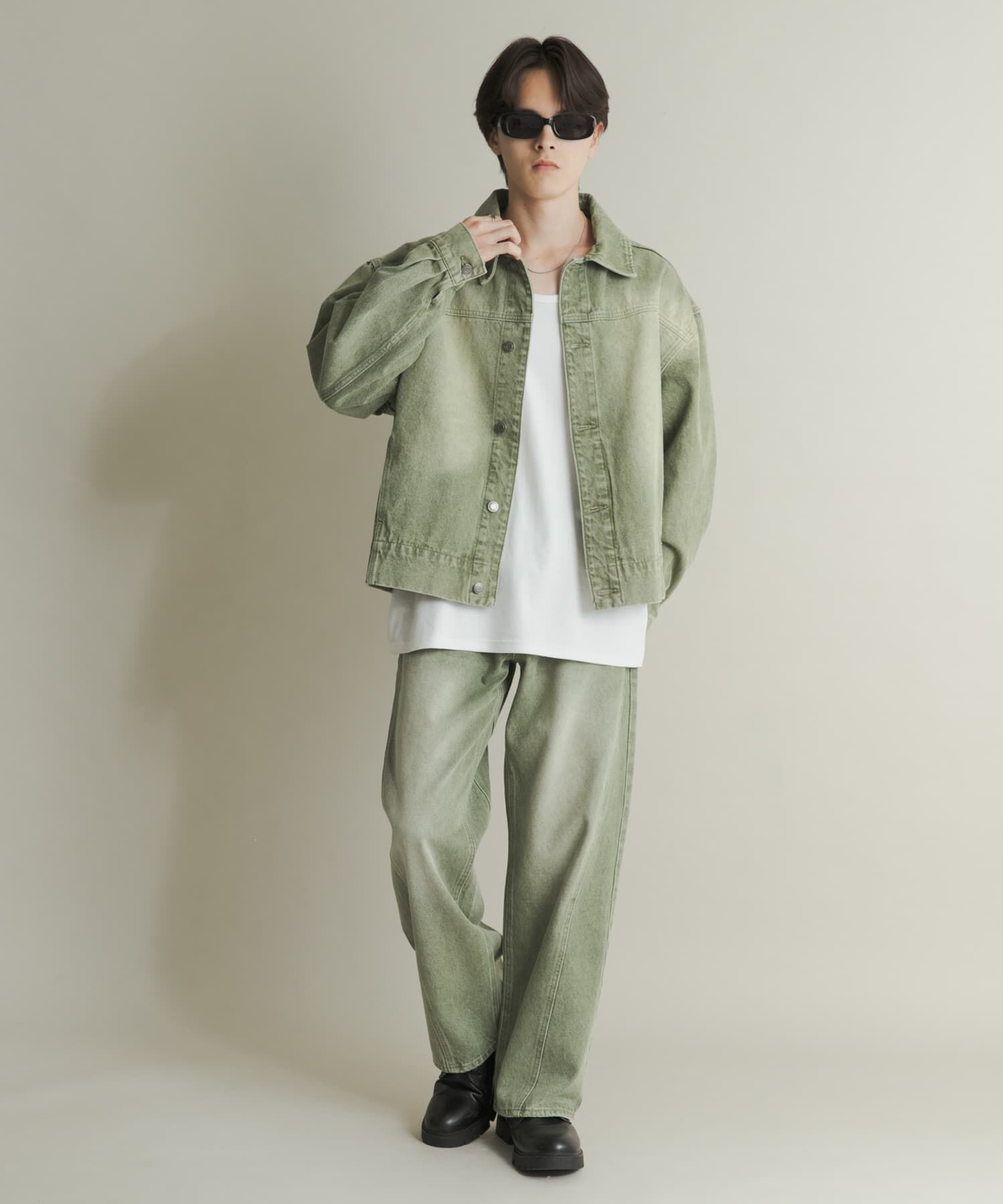 SENSE OF PLACE by URBAN RESEARCH「ツイストデニムワイドパンツ」|デニム|