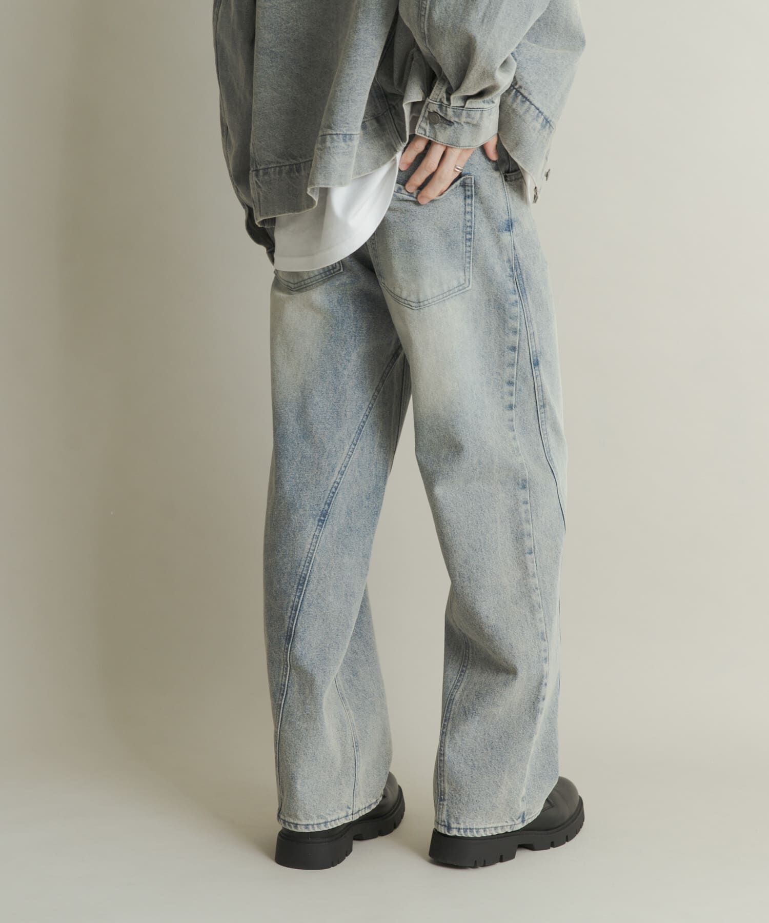 SENSE OF PLACE by URBAN RESEARCH「ツイストデニムワイドパンツ」|デニム|