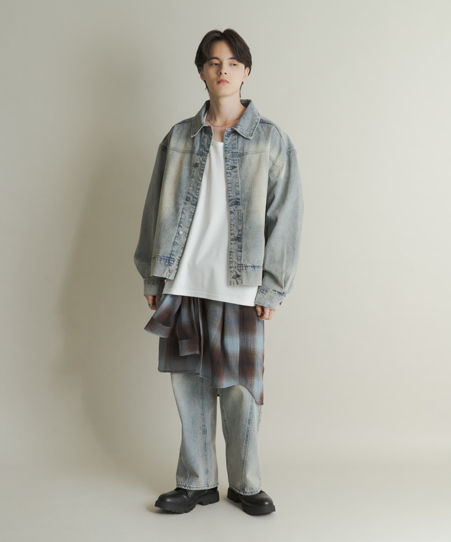 SENSE OF PLACE by URBAN RESEARCH「ツイストデニムワイドパンツ」|デニム|