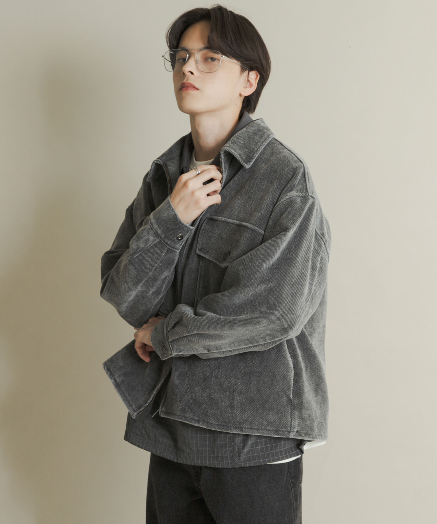 SENSE OF PLACE by URBAN RESEARCH「ヴィンテージツイルZIPブルゾン」|ブルゾン・スタジャン|ブラック