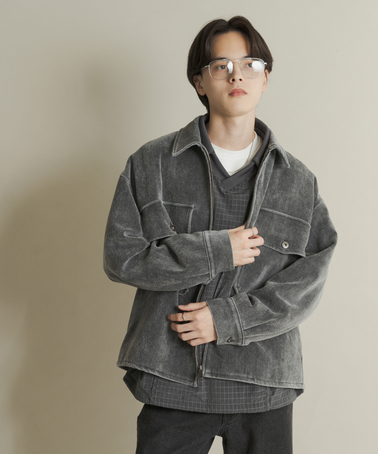 SENSE OF PLACE by URBAN RESEARCH「ヴィンテージツイルZIPブルゾン」|ブルゾン・スタジャン|