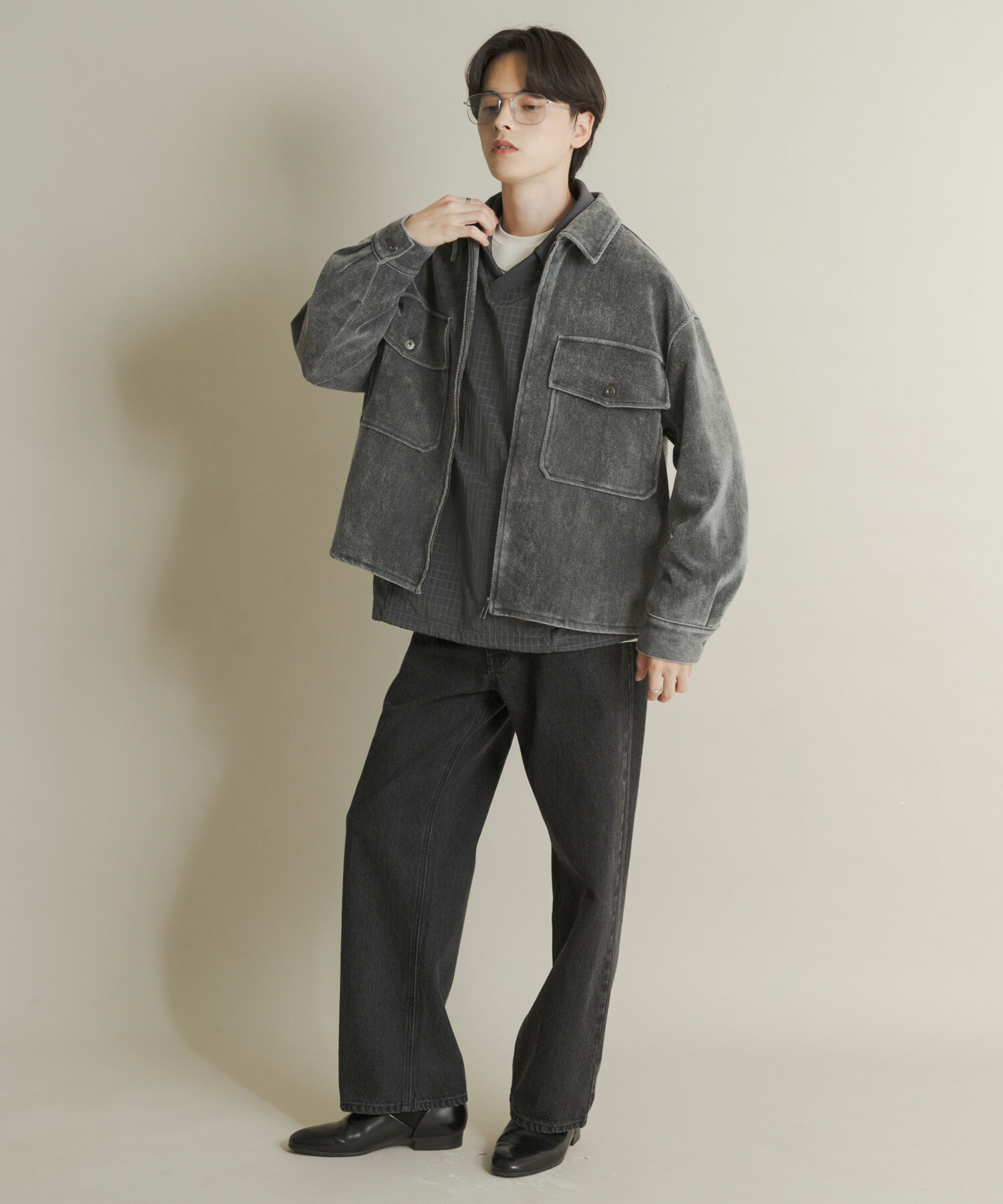 SENSE OF PLACE by URBAN RESEARCH「ヴィンテージツイルZIPブルゾン」|ブルゾン・スタジャン|