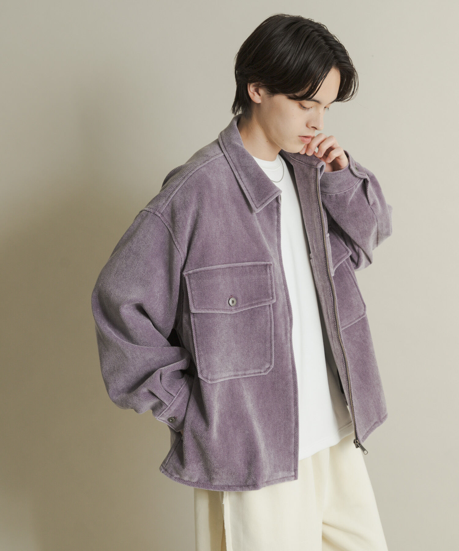 SENSE OF PLACE by URBAN RESEARCH「ヴィンテージツイルZIPブルゾン」|ブルゾン・スタジャン|