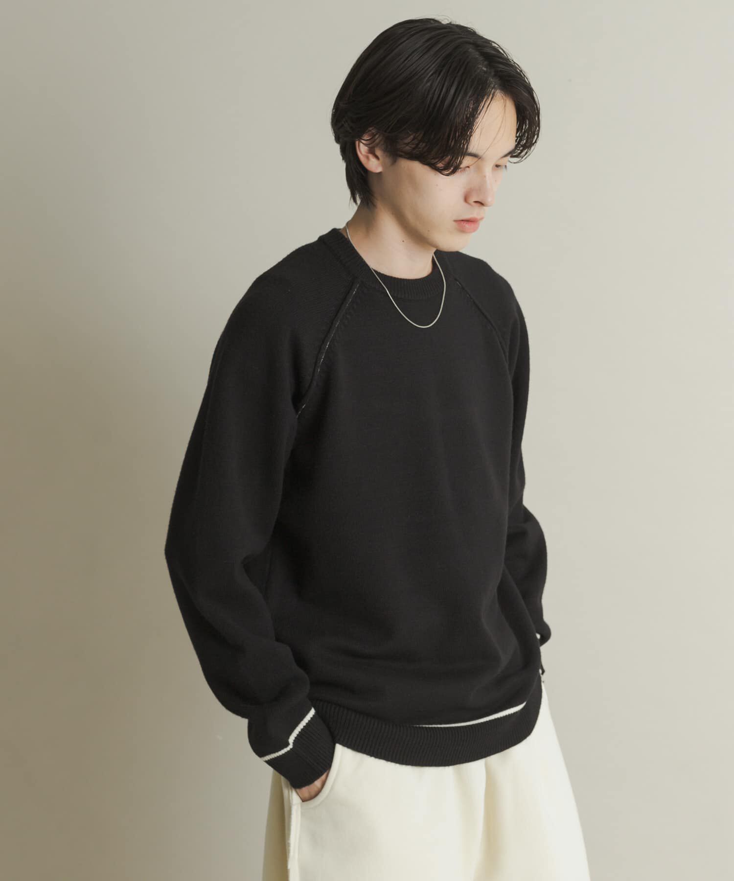 SENSE OF PLACE by URBAN RESEARCH「『一部WEB限定ｶﾗｰ』『洗濯可/毛玉防止』ｽﾄﾚｯﾁﾊｲｼｮｸﾗｲﾝﾆ」|ニット・セーター|