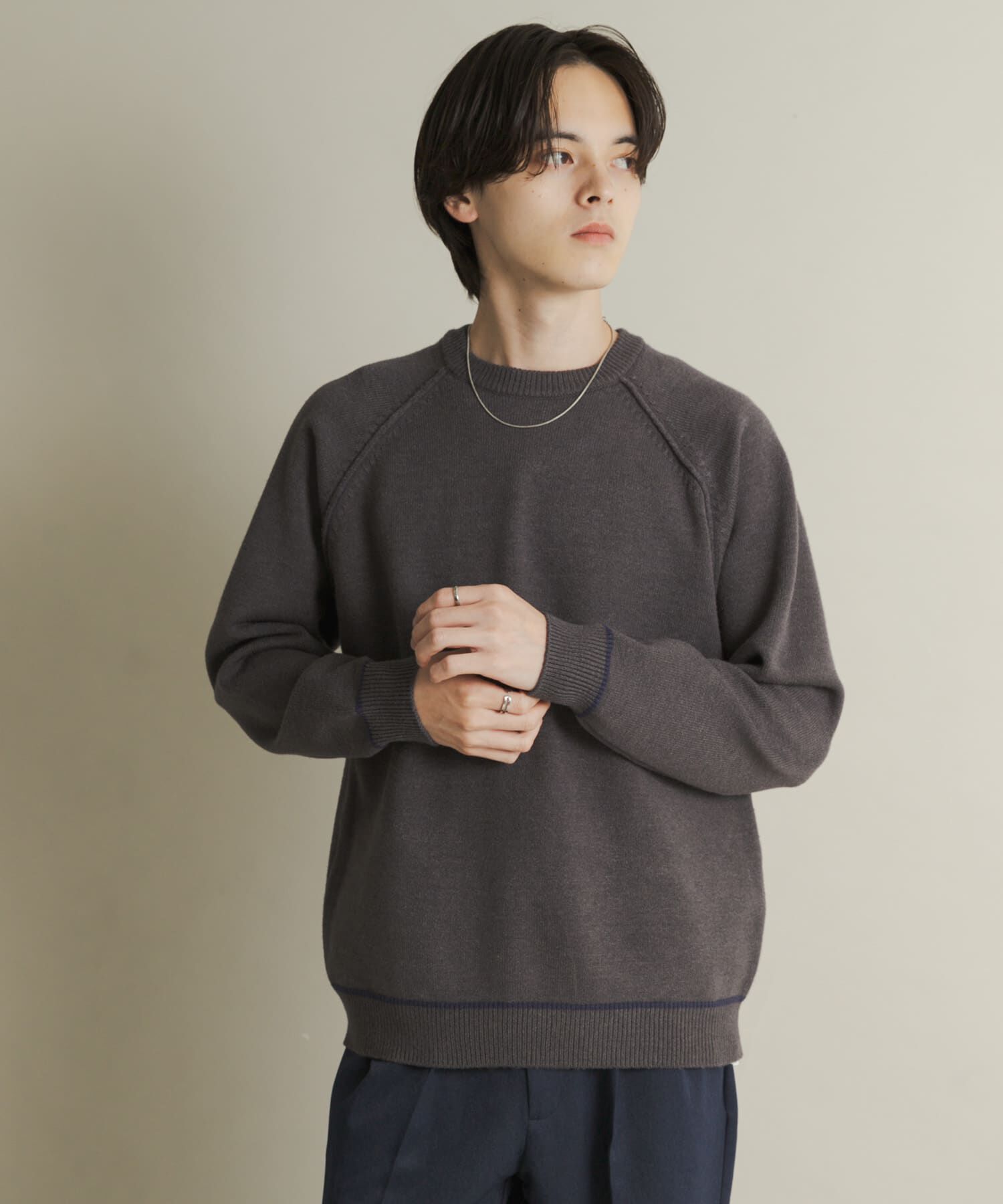 SENSE OF PLACE by URBAN RESEARCH「『一部WEB限定ｶﾗｰ』『洗濯可/毛玉防止』ｽﾄﾚｯﾁﾊｲｼｮｸﾗｲﾝﾆ」|ニット・セーター|