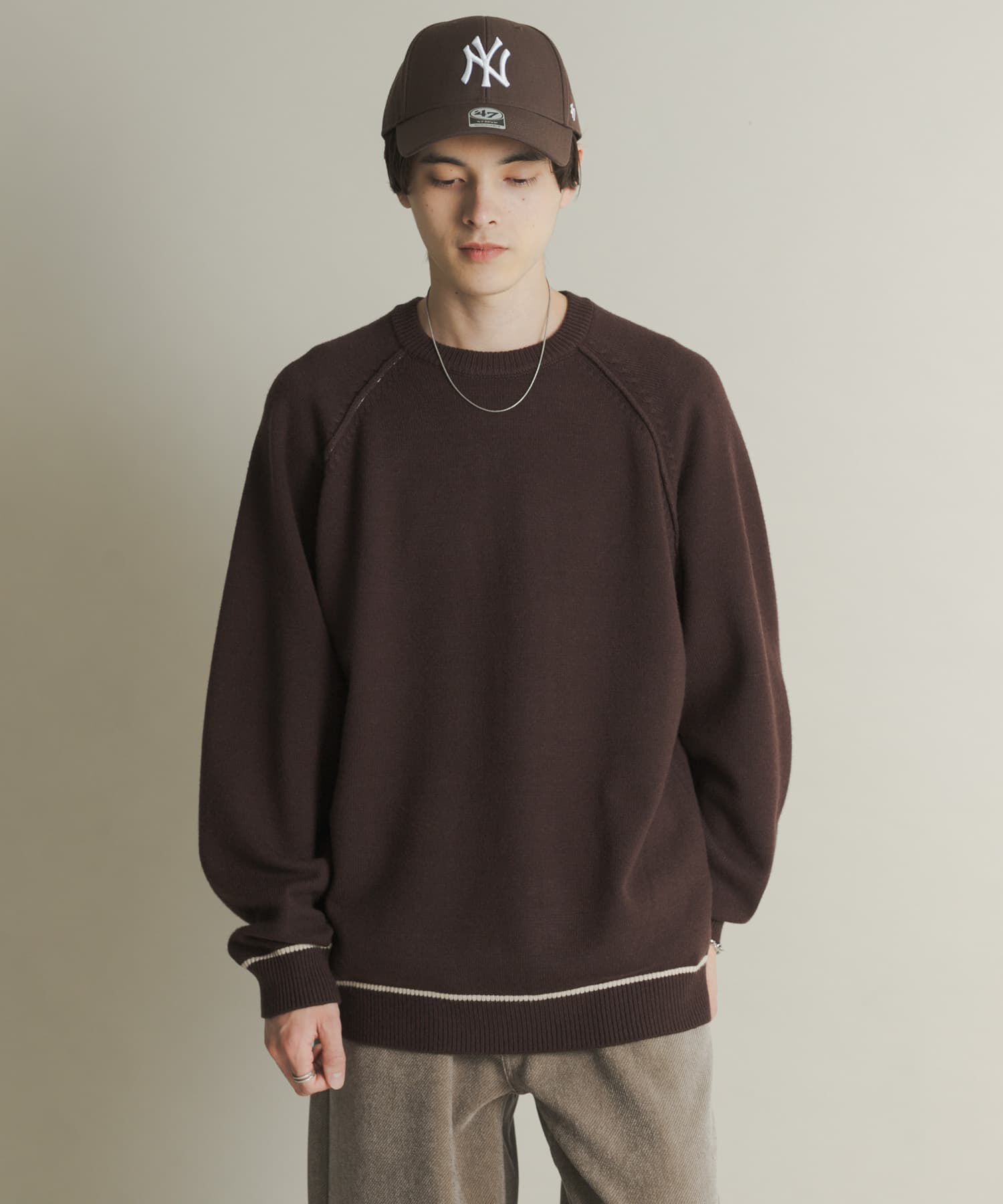 SENSE OF PLACE by URBAN RESEARCH「『一部WEB限定ｶﾗｰ』『洗濯可/毛玉防止』ｽﾄﾚｯﾁﾊｲｼｮｸﾗｲﾝﾆ」|ニット・セーター|