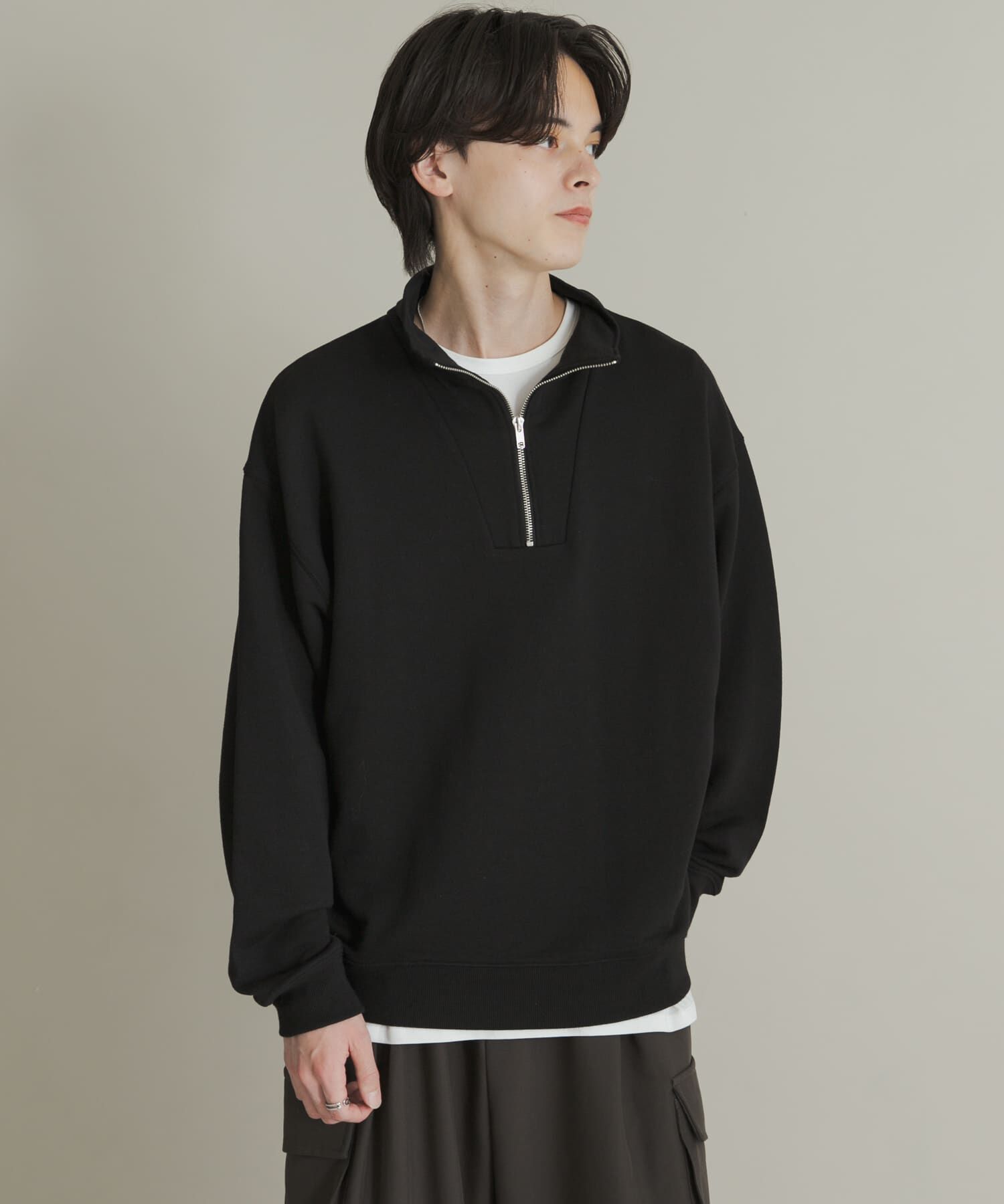 SENSE OF PLACE by URBAN RESEARCH「『一部WEB限定カラー』ハーフジップロングスリーブスウェット」|スウェット・ジャージ|