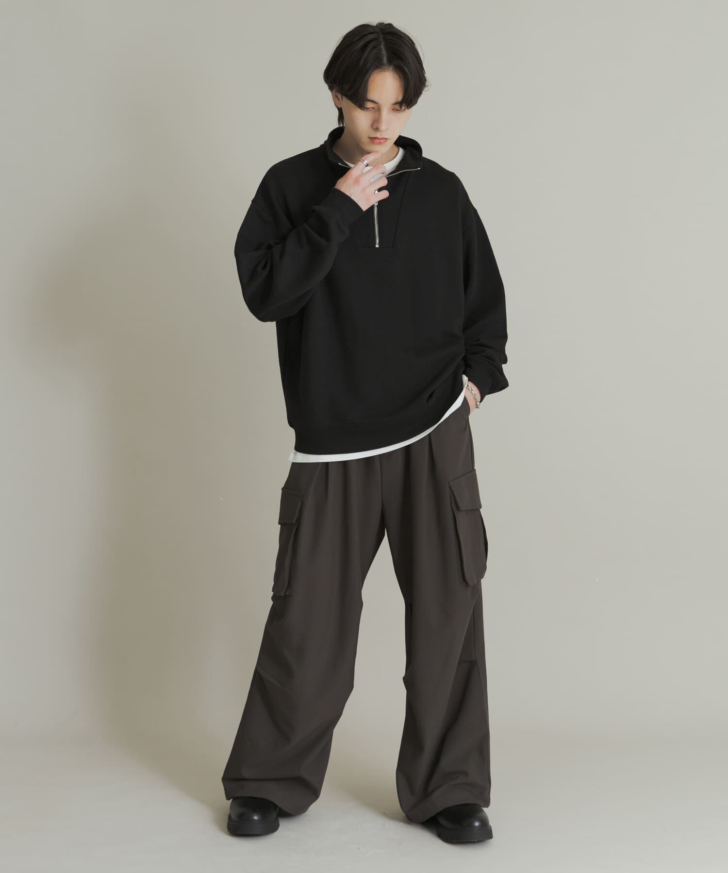 SENSE OF PLACE by URBAN RESEARCH「『一部WEB限定カラー』ハーフジップロングスリーブスウェット」|スウェット・ジャージ|