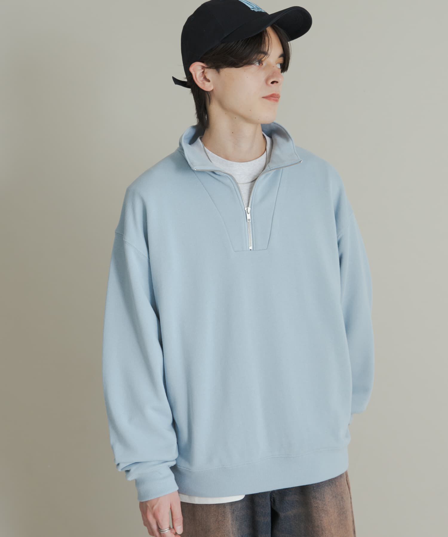 SENSE OF PLACE by URBAN RESEARCH「『一部WEB限定カラー』ハーフジップロングスリーブスウェット」|スウェット・ジャージ|