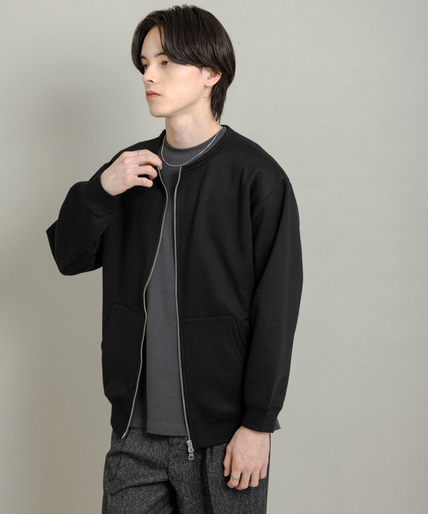 SENSE OF PLACE by URBAN RESEARCH「ウラキモウクルーネックジップスウェット」|スウェット・ジャージ|