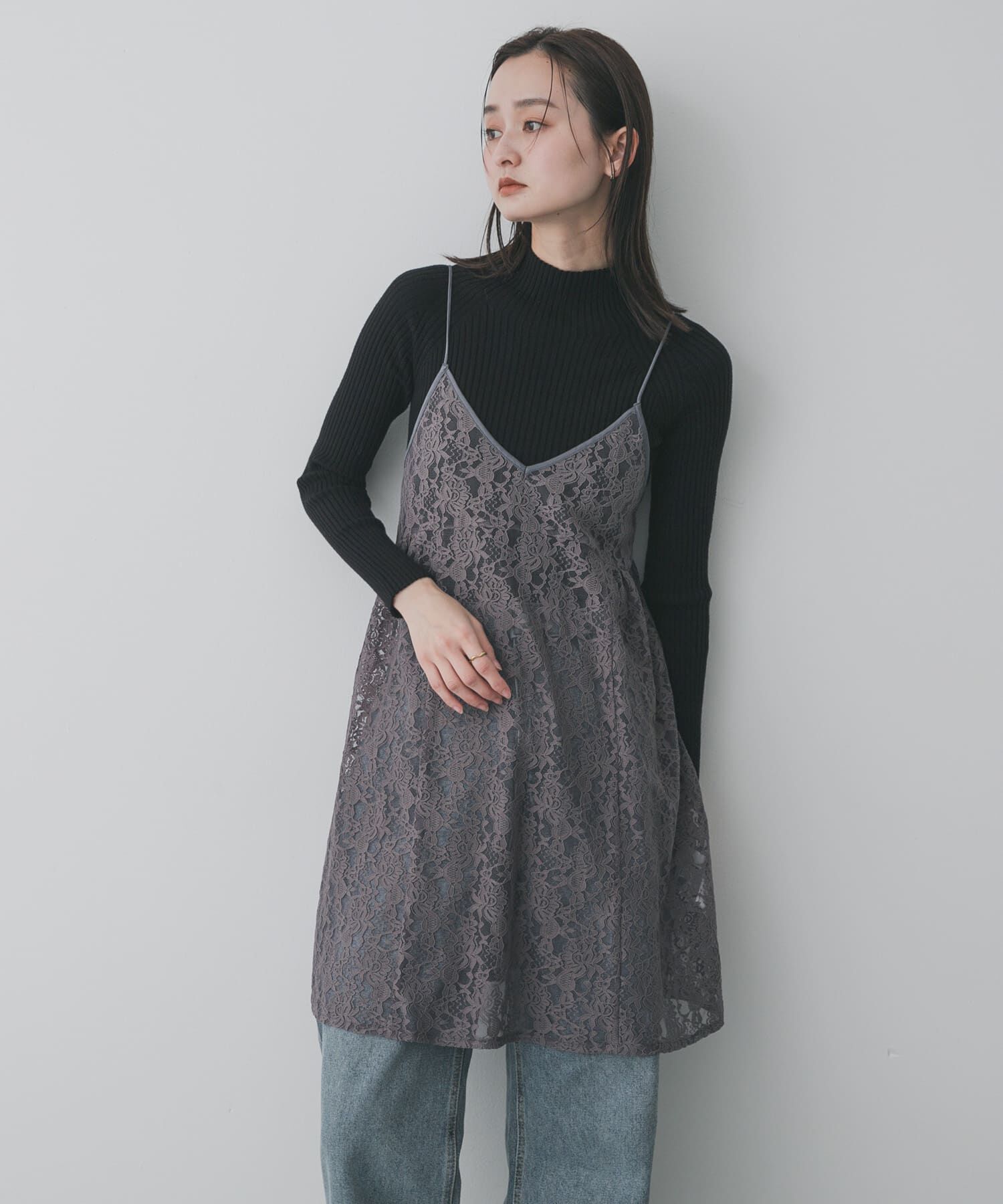 SENSE OF PLACE by URBAN RESEARCH「レースキャミチュニック」|キャミソール|