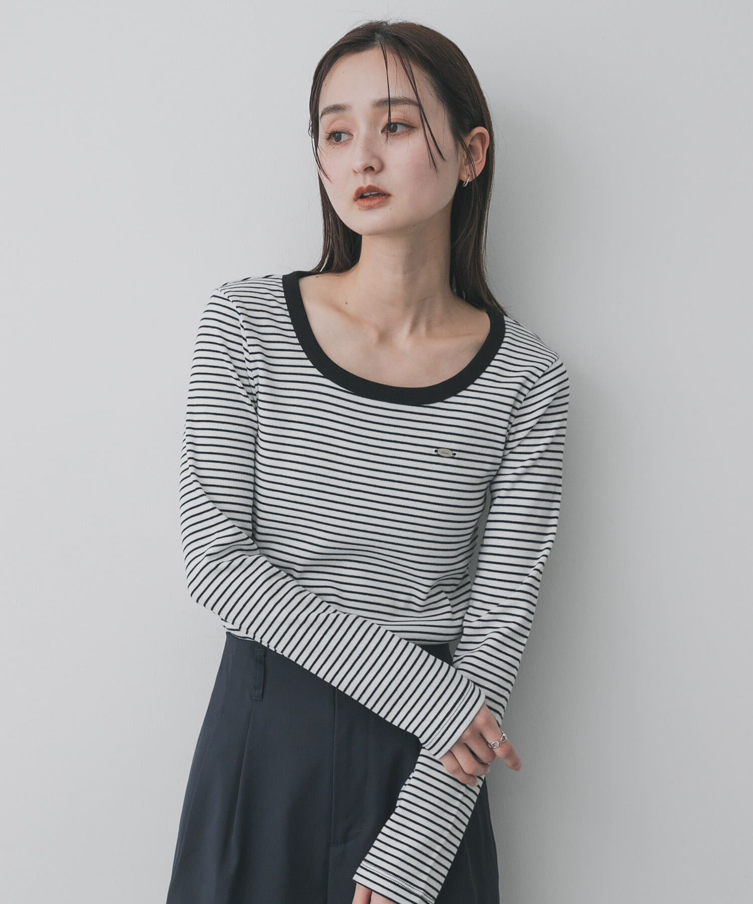 SENSE OF PLACE by URBAN RESEARCH「ラウンドネックリブTシャツ」|Tシャツ・カットソー|