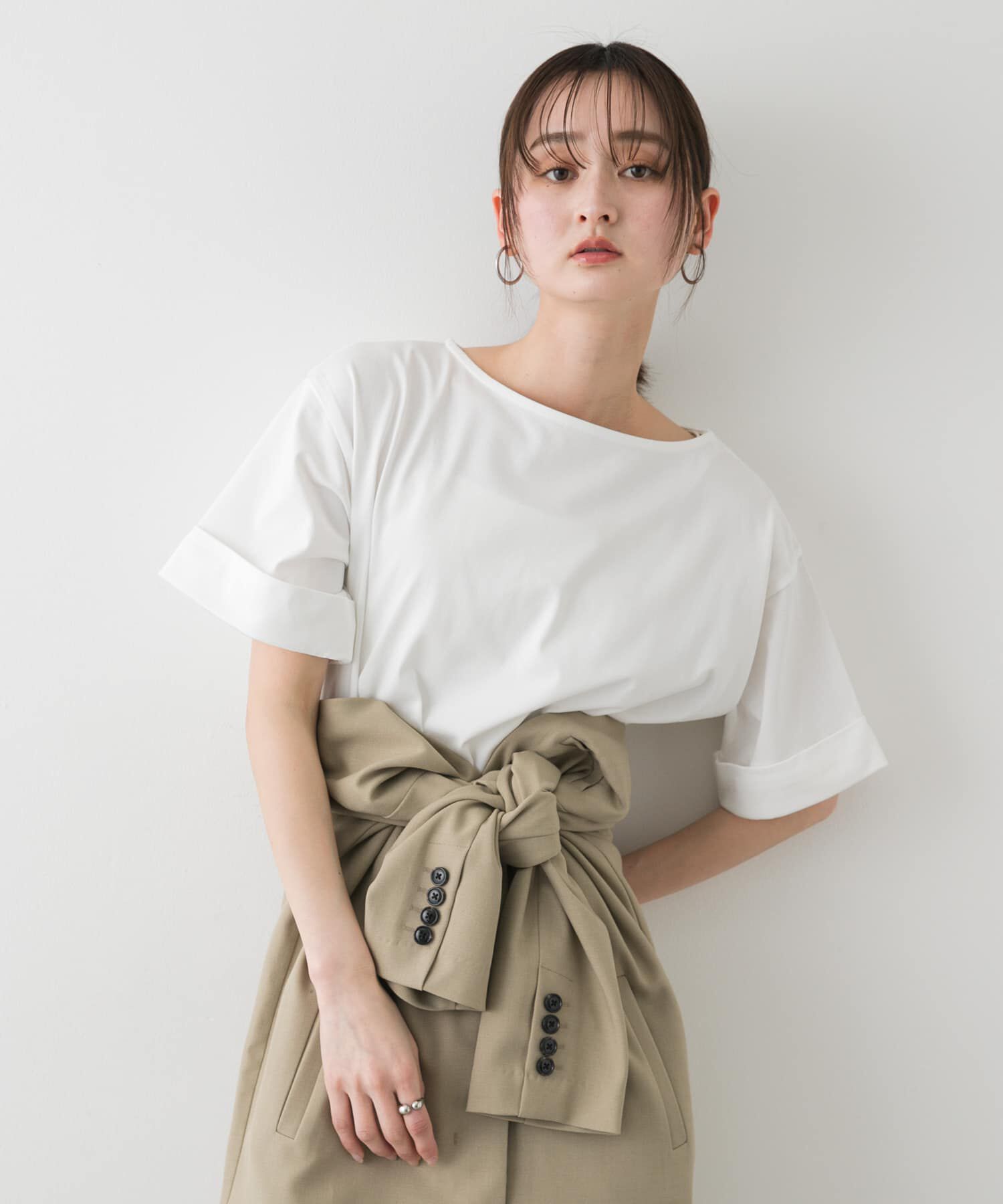 SENSE OF PLACE by URBAN RESEARCH「『UR TECH』ロールスリーブTシャツ(半袖)」|Tシャツ・カットソー|