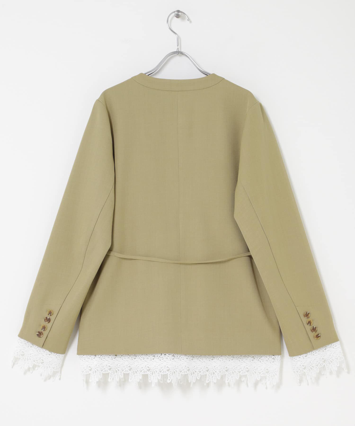 SENSE OF PLACE by URBAN RESEARCH「レースレイヤードノーカラージャケット」|ノーカラージャケット|