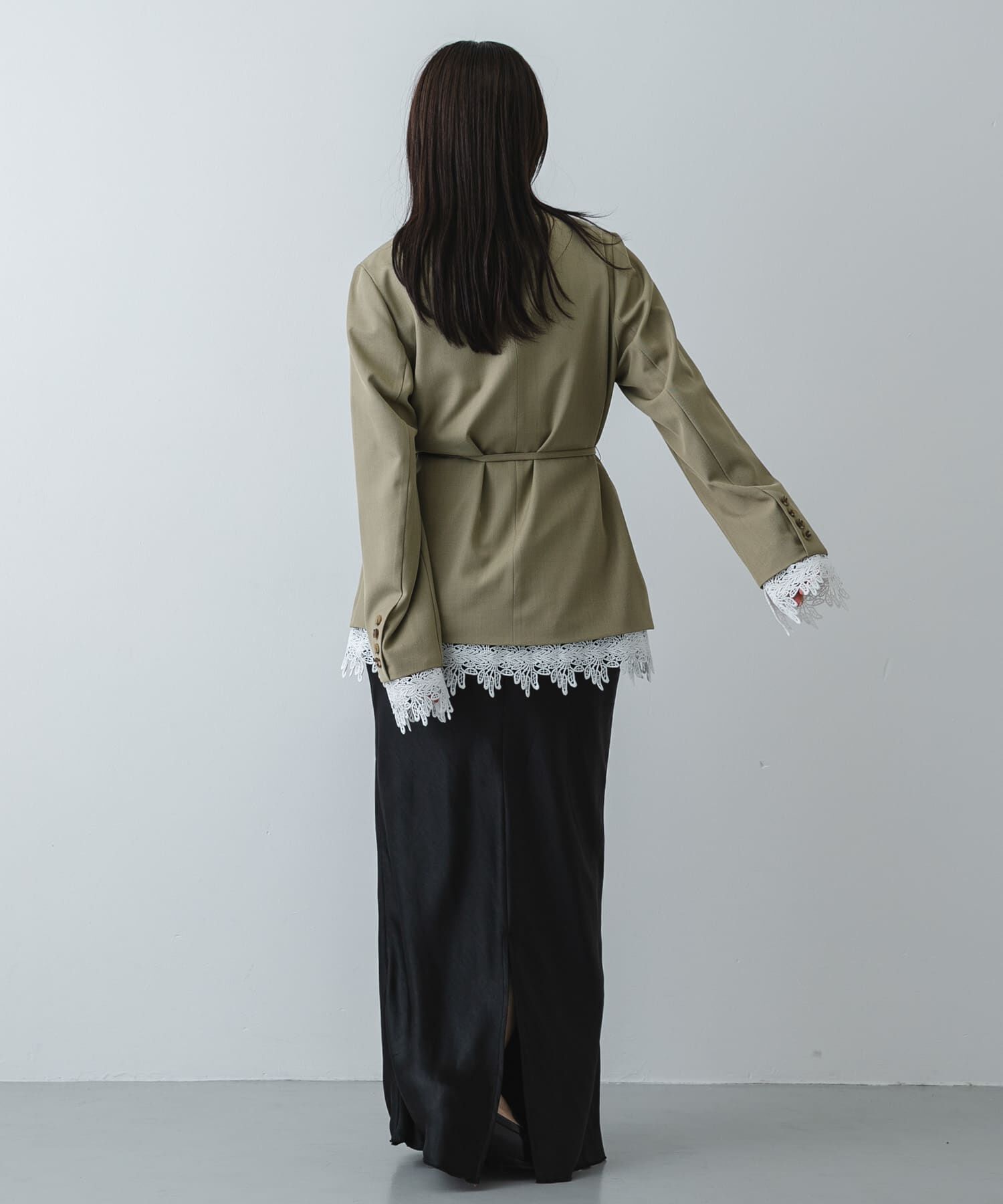 SENSE OF PLACE by URBAN RESEARCH「レースレイヤードノーカラージャケット」|ノーカラージャケット|