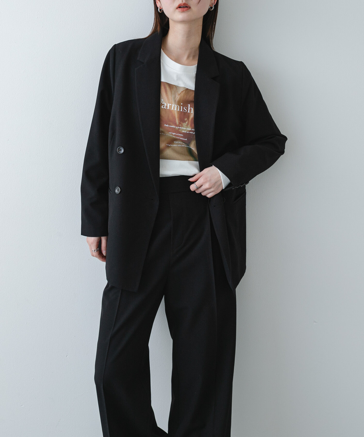 SENSE OF PLACE by URBAN RESEARCH「『イージーケア』ダブルテーラードジャケット」|その他|ブラック
