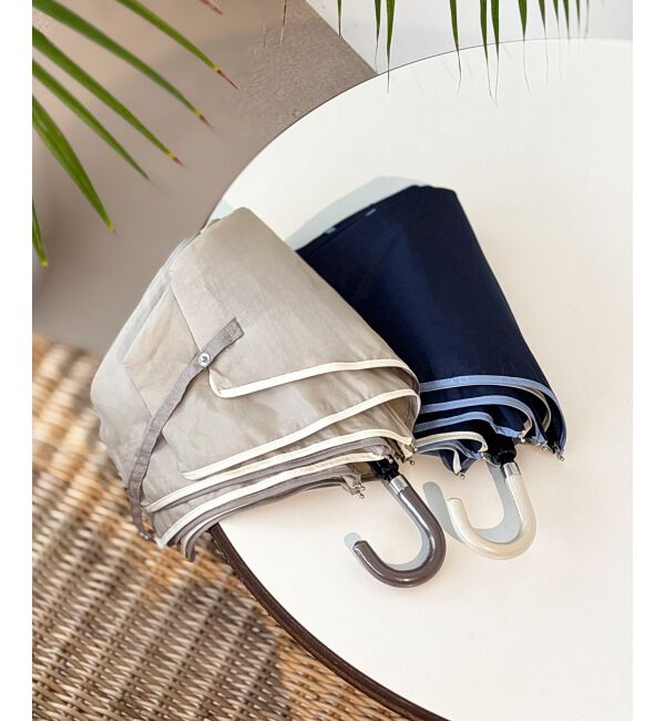 le.coeur blanc「バイカラーパイピングミニコンパクト折りたたみ傘」|傘|