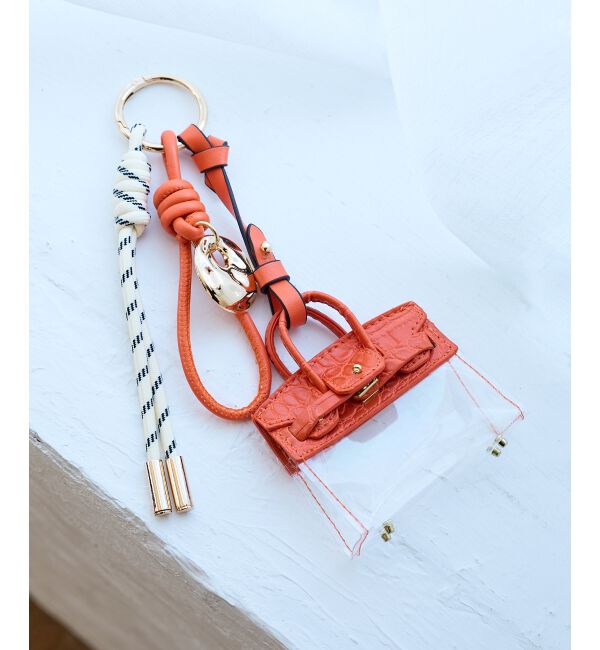  「ミニバッグキーチャーム」|チャーム・キーホルダー|オレンジ