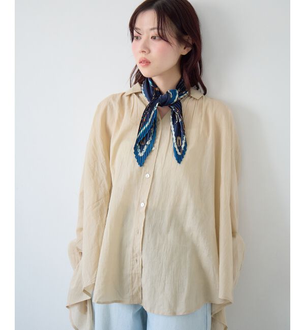  「《WEB限定アイテム》ビットプリントプリーツスカーフ」|バンダナ・スカーフ|