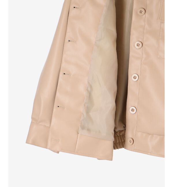 MAJESTICLEGON「フェイクレザーオーバーブルゾン」|ブルゾン・スタジャン|