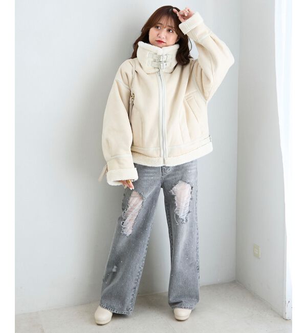  「オーバーサイズボアブルゾン」|ブルゾン・スタジャン|