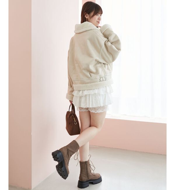  「オーバーサイズボアブルゾン」|ブルゾン・スタジャン|