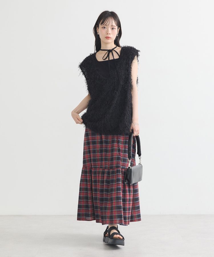 earth music&ecology「ふさふさベスト」|ベスト・ジレ|