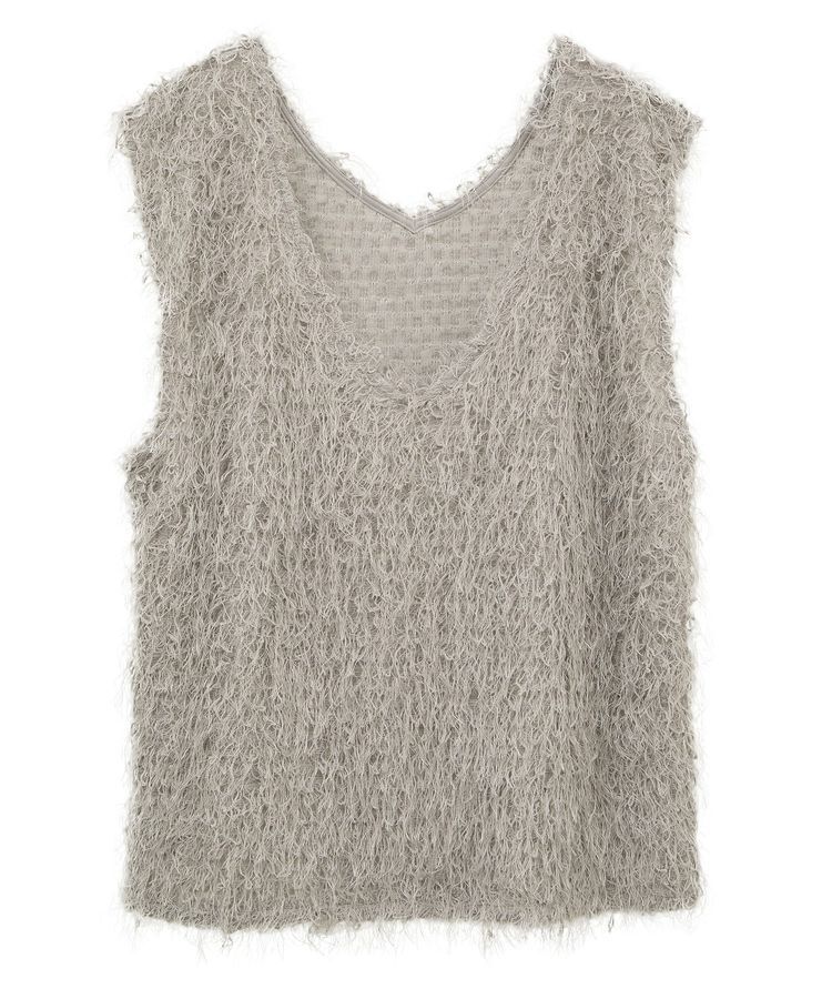 earth music&ecology「ふさふさベスト」|ベスト・ジレ|