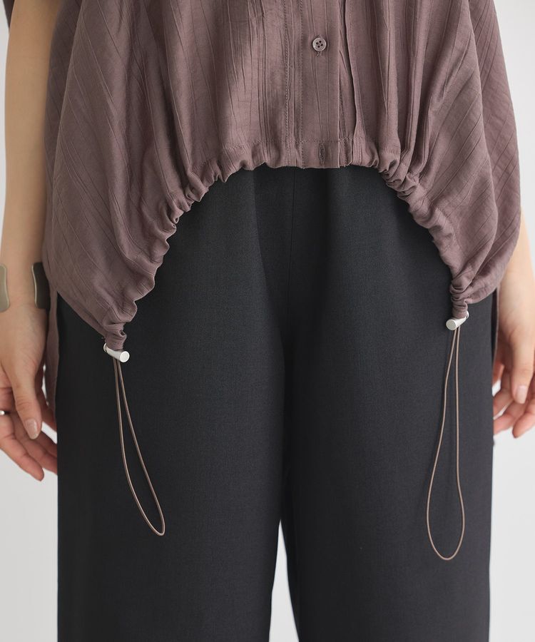 earth music&ecology「裾ドロストフレンチスリーブシャツ」|シャツ・ブラウス|