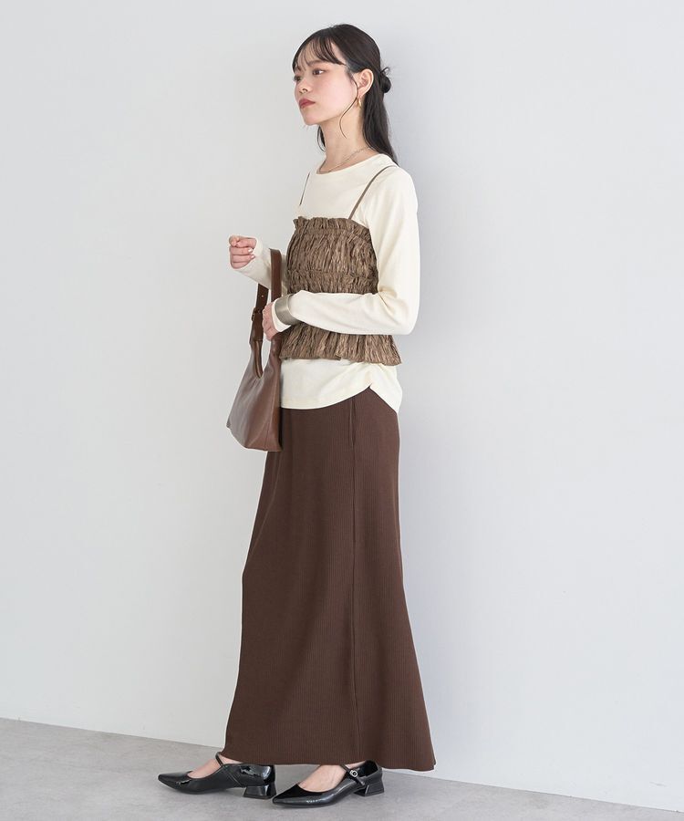 earth music&ecology「シャーリングビスチェ」|ベスト・ジレ|