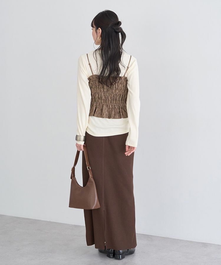 earth music&ecology「シャーリングビスチェ」|ベスト・ジレ|