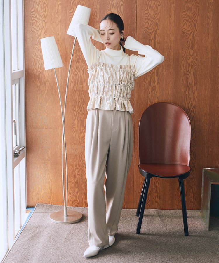 earth music&ecology「シャーリングビスチェ」|ベスト・ジレ|