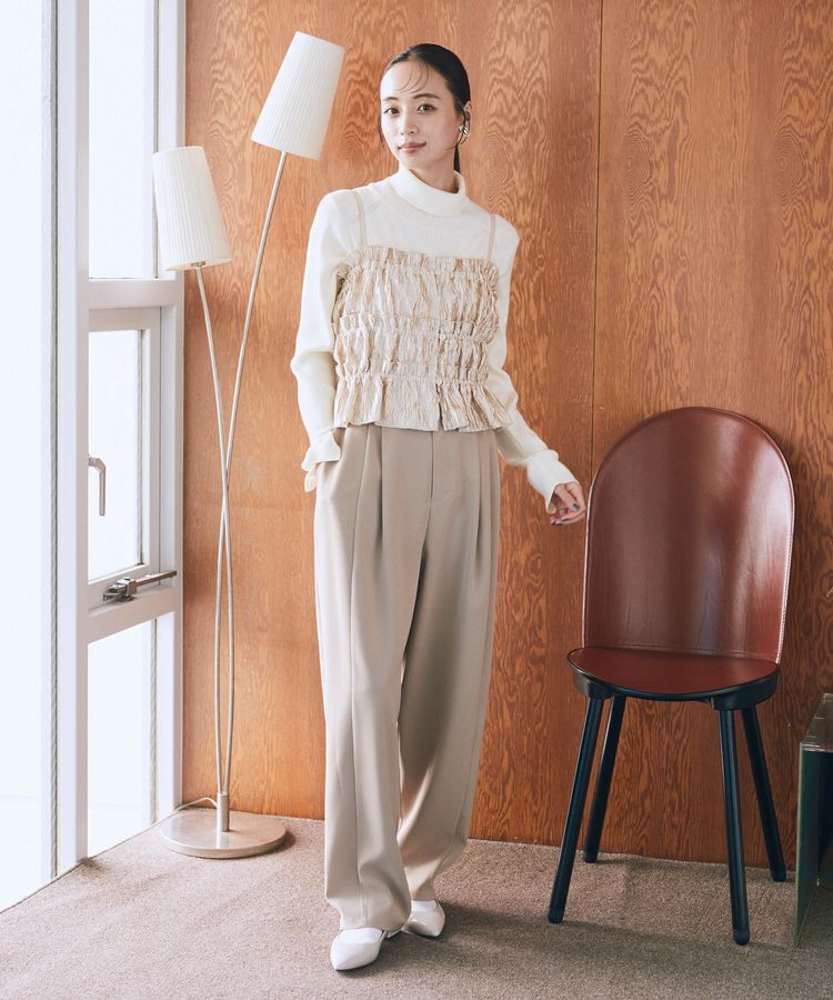 earth music&ecology「シャーリングビスチェ」|ベスト・ジレ|