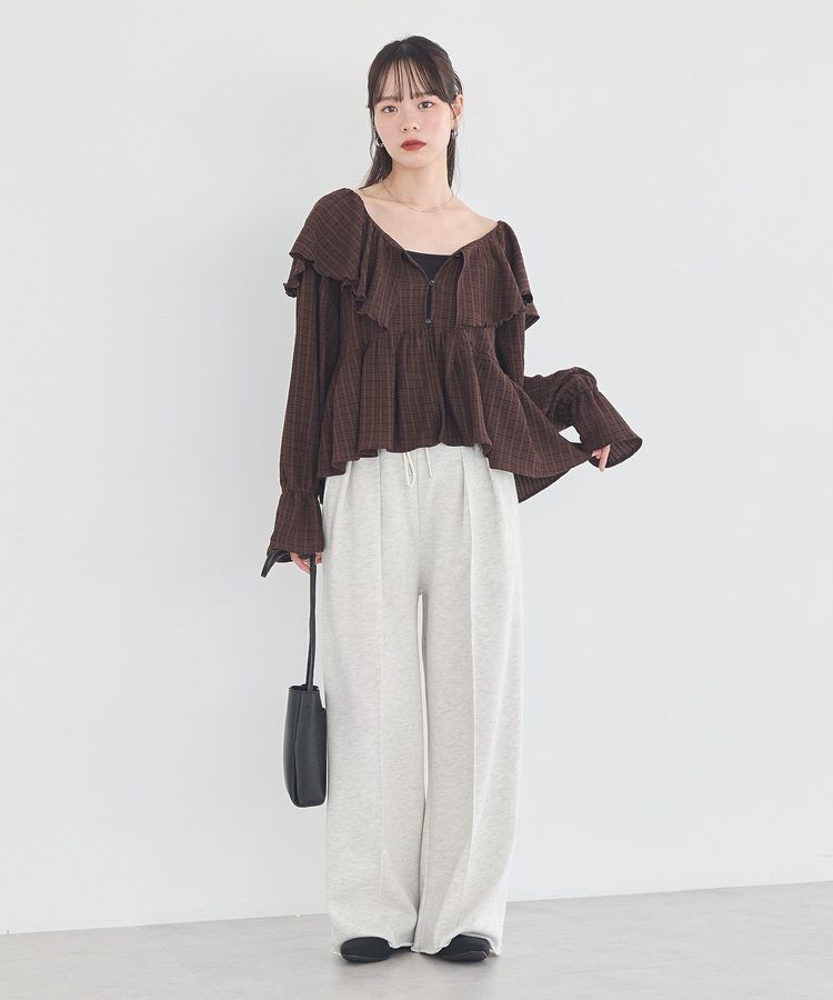 earth music&ecology「ラッフルカラーカットブラウス」|シャツ・ブラウス|