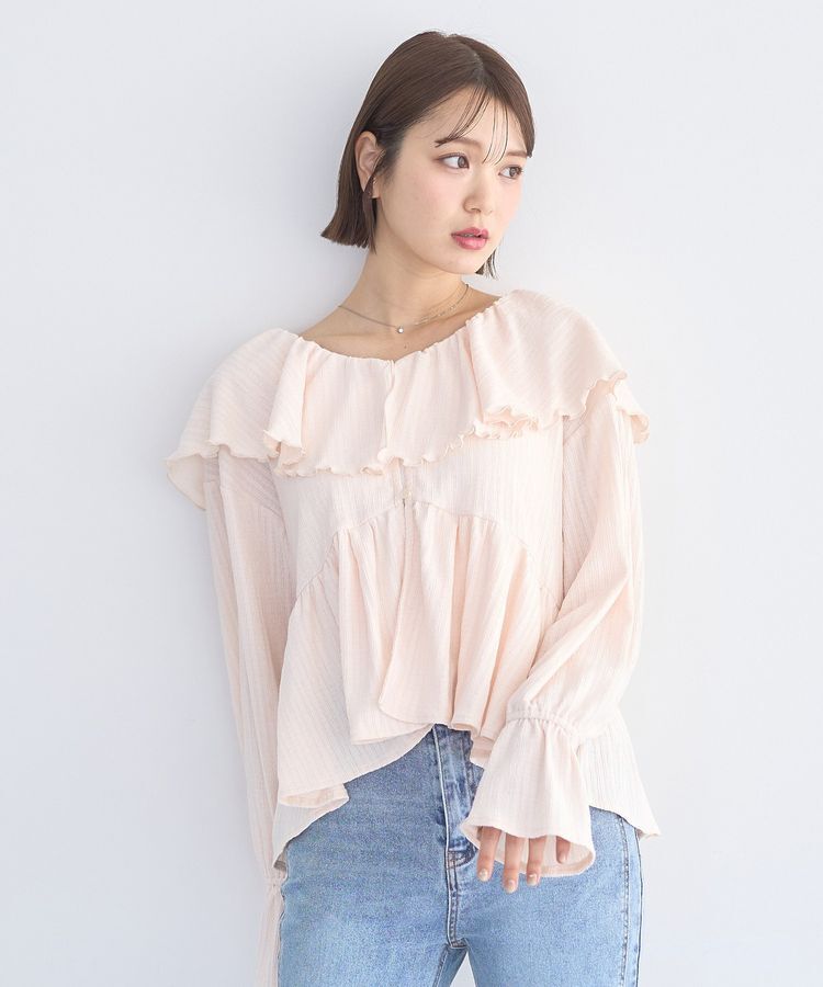 earth music&ecology「ラッフルカラーカットブラウス」|シャツ・ブラウス|