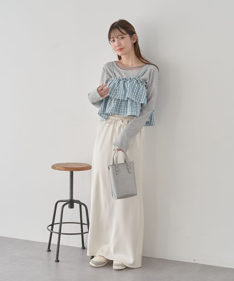 earth music&ecology「アソートチェックティアードビスチェ」|ベスト・ジレ|