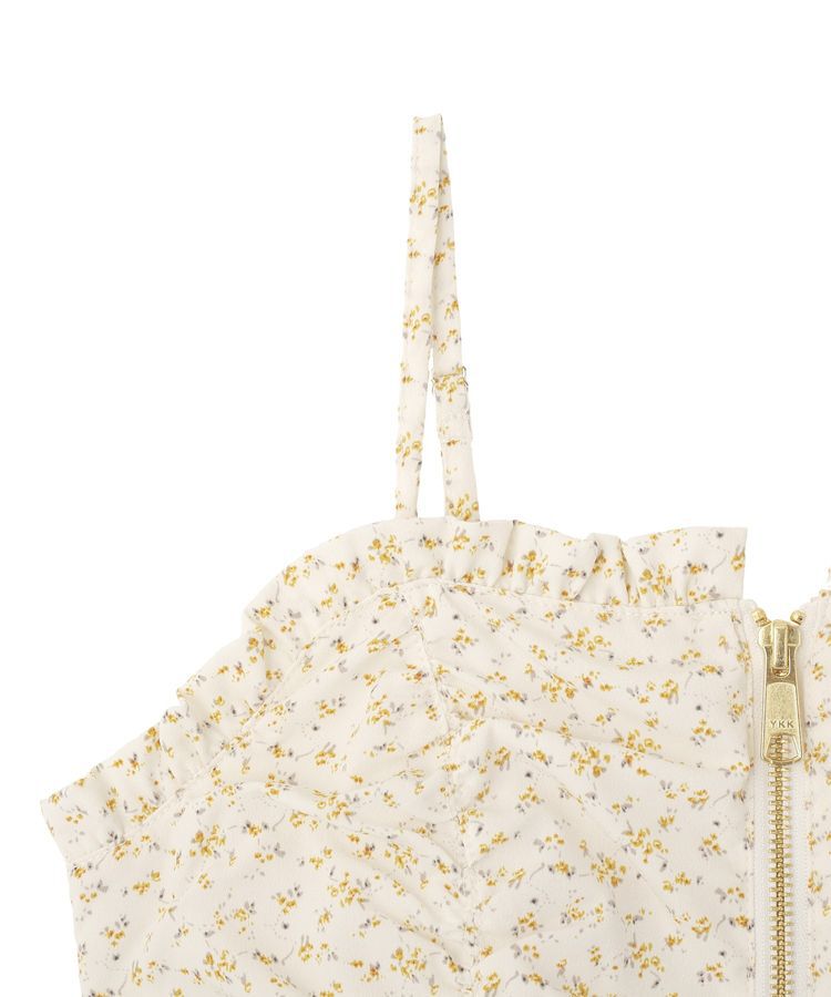 earth music&ecology「フラワーペプラムビスチェ」|ベスト・ジレ|